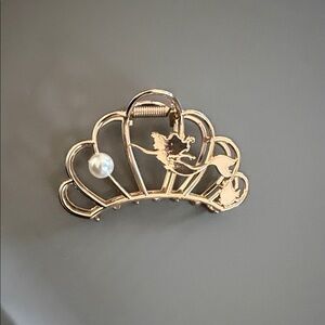 Japan Disney Store Gold  Hair Claw Clip- Ariel